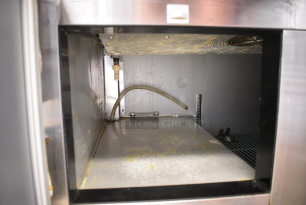 Leader Stainless Steel Commercial Pizza Prep Table w/ 2 Tier Over Shelf on Commercial Casters. 115 Volts, 1 Phase. Tested and Powers On But Does Not Get Cold - Image 8 of 9