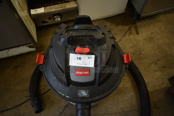 Shop Vac SC16-SQ550 Black Poly Wet Dry Vacuum Cleaner. 120 Volts, 1 Phase. Tested and Working! - Image 3 of 8