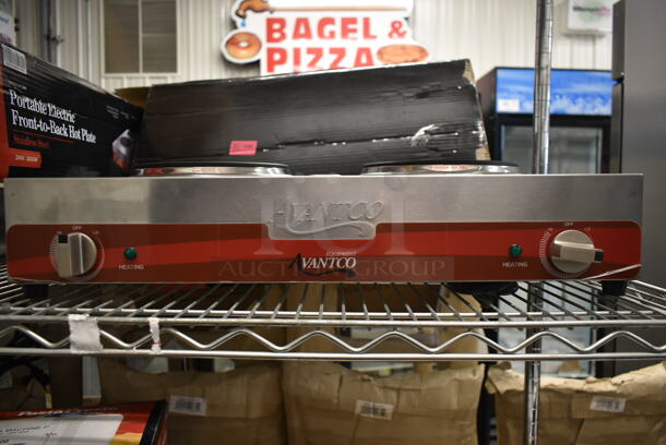 LIKE NEW! Avantco 177EB202SBSM Stainless Steel Countertop Double Burner Solid Top  Portable Electric Side-by-Side Hot Plate. Unit Has Only Been Used a Few Times! Tested and Working! - Image 5 of 9