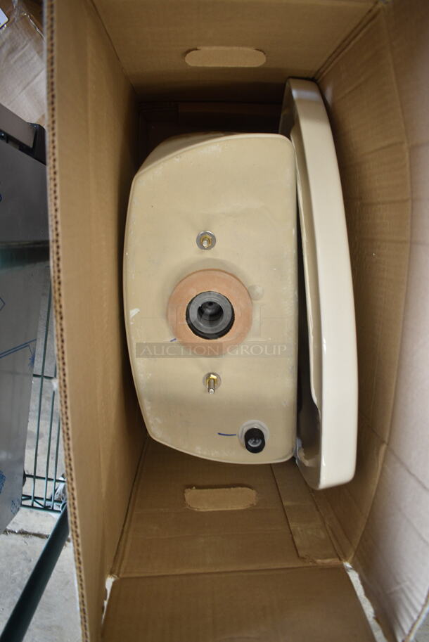 BRAND NEW SCRATCH AND DENT! American Standard Yorkville FloWise Right Height 4142100.020 Vitreous China Pressure-Assisted Flushometer Toilet Tank with Lid - 1.1 GPF - Image 3 of 4