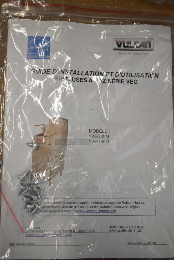 BRAND NEW SCRATCH AND DENT! Vulcan 1VEG50M-1 Stainless Steel Commercial Floor Style Natural Gas Powered Deep Fat Fryer. 85,000 BTU.  - Image 6 of 8