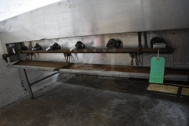 Stainless Steel Commercial Natural Gas Powered Charbroiler Grill on Metal Legs. 71x42x37.5 - Image 4 of 6