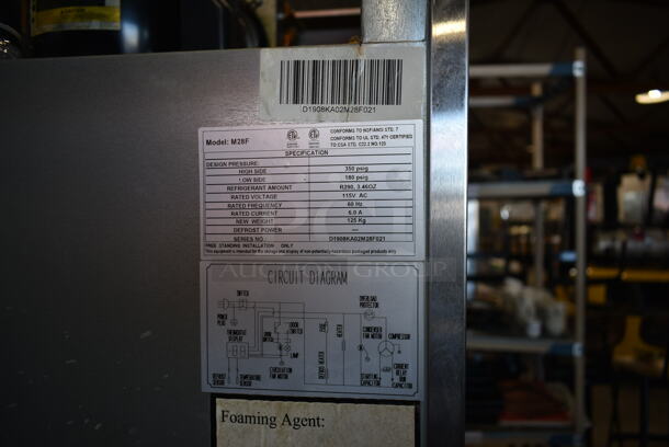 Coldline M28F Stainless Steel Commercial Single Door Reach In Freezer w/ Poly Coated Racks on Commercial Casters. 115 Volts, 1 Phase. Tested and Powers On But Does Not Get Cold - Image 6 of 6