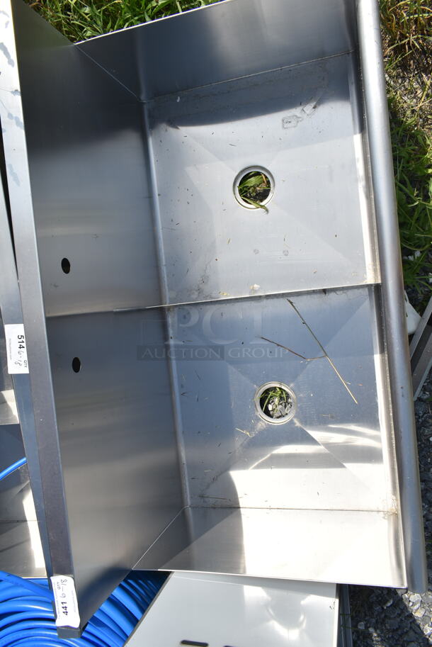 BRAND NEW SCRATCH AND DENT! Stainless Steel Commercial 2 Bay Sink. No Legs. Bays 24x24x12 - Image 6 of 7