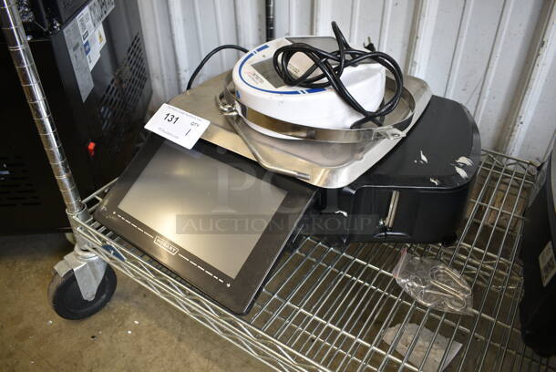 Hobart HTi Stainless Steel Commercial Countertop Scale w/ Detecto SCS30 30 Pound Capacity Scale. 120/208-240 Volts, 1 Phase.  - Image 2 of 6