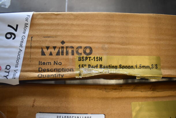 2 Boxes of 12 BRAND NEW! Winco BSPT-15H Perforated Serving Spoons. 15". 2 Times Your Bid! - Image 4 of 4