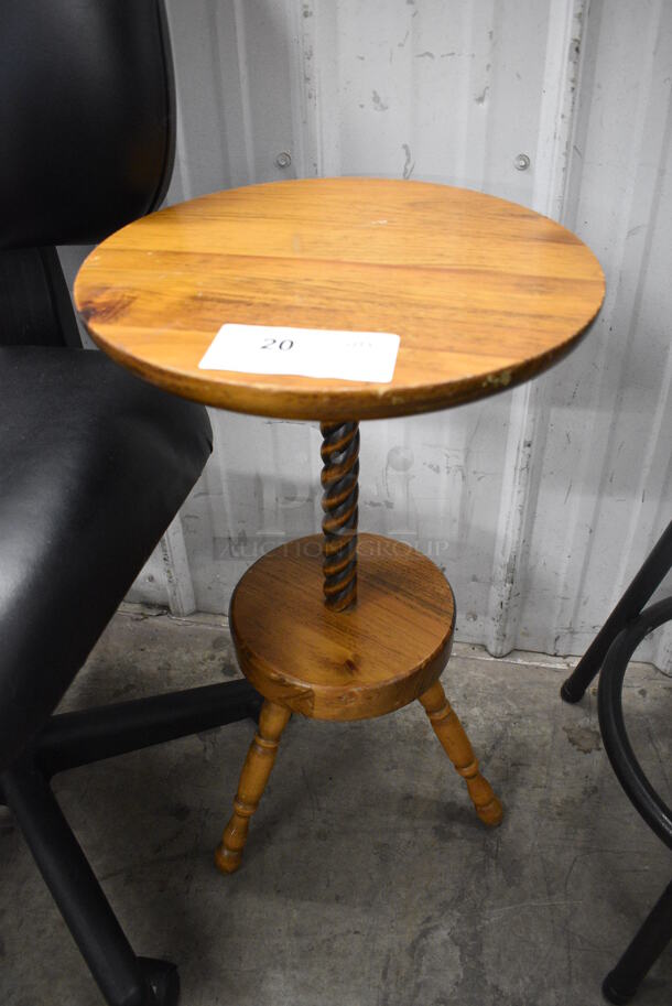2 Various Chairs; Wooden Stool and Black Office Chair on Casters. 14x14x24, 19x22x37. 2 Times Your Bid! - Image 2 of 4