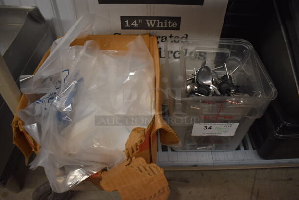 ALL ONE MONEY! Tier Lot of Poly Bins, Poly Drop In Bins, Pourers and Cake Circles - Image 2 of 6