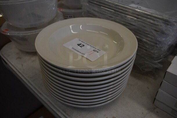 11 Homer Laughlin White Ceramic Pasta Plates. 9.5x9.5x1.5. 11 Times Your Bid! - Image 2 of 3
