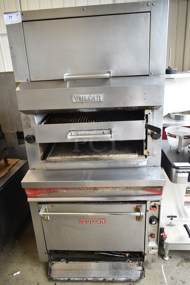 Vulcan Stainless Steel Commercial Gas Powered Vertical Upright Broiler.  - Image 1 of 4