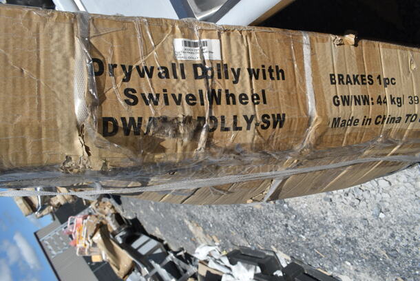 BRAND NEW SCRATCH AND DENT! GypTool DWALL-DOLLY-SW Heavy Duty Drywall Sheet Cart & Panel Dolly with 4 Swivel Wheels. Might Be a Different Color.
 - Image 2 of 5