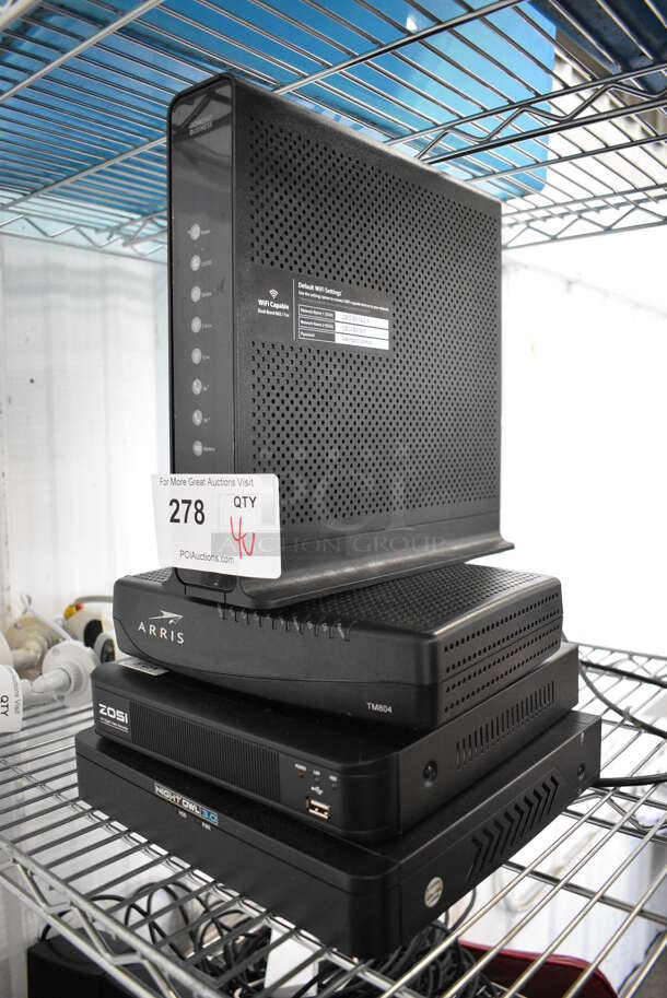 4 Various Items Including Routers, Zosi Digital Video Recorder and Night Owl 3.0. Includes 3.5x10.5x10.5. 4 Times Your Bid! - Image 2 of 3