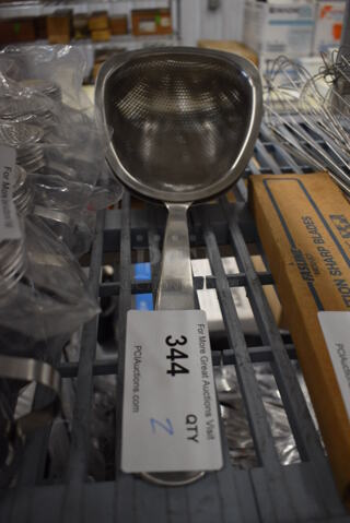 ALL ONE MONEY! Lot of 2 Stainless Steel Strainers. 18".  