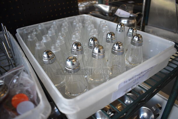 39 Salt / Pepper Shakers w/ 10 Lids. 1.75x1.75x3.25. 39 Times Your Bid! - Image 3 of 3