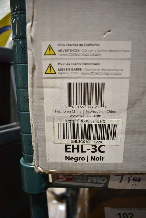 BRAND NEW IN BOX! Winco EHL-3C Metal 2 Head Warming Lamp.  - Image 3 of 3