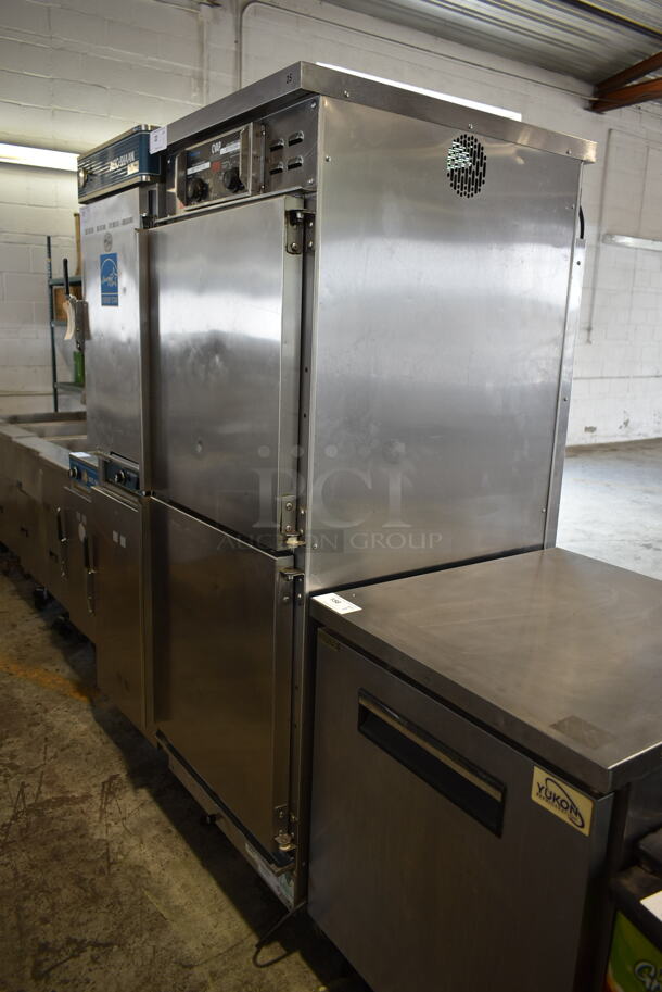 Winston HA4022GE CVap Stainless Steel Commercial 2 Half Size Door Warming Holding Cabinet on Commercial Casters. 120 Volts, 1 Phase. Tested and Working! - Image 2 of 7