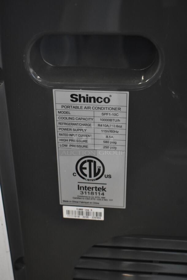 Shinco SPF1-10C Portable Air Conditioner. 10,000 BTU. 115 Volts, 1 Phase. Tested and Working! - Image 3 of 4