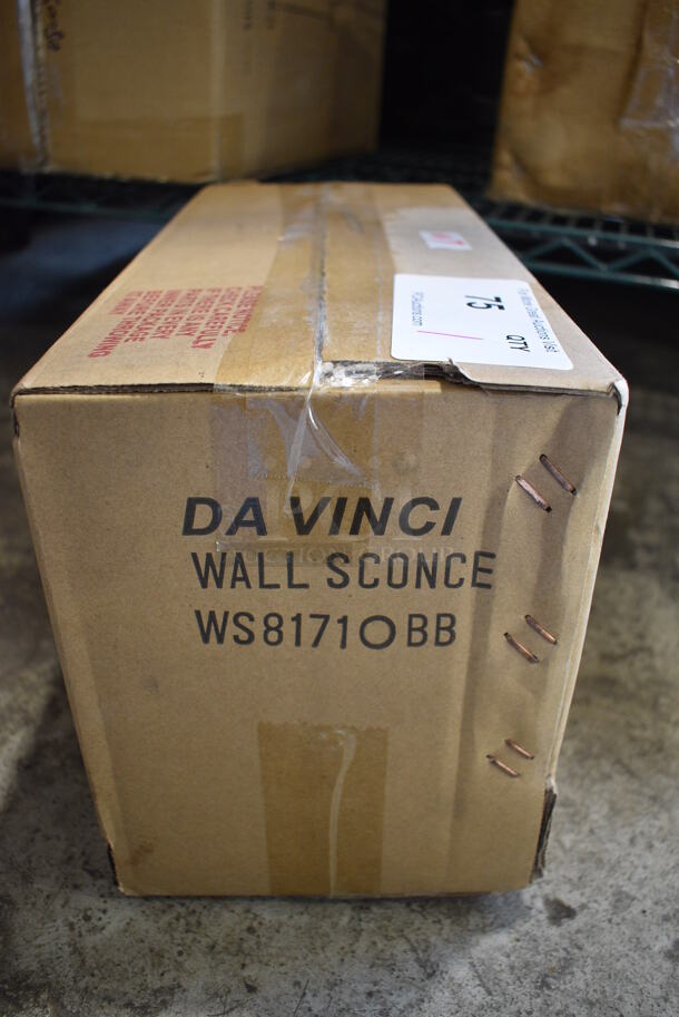 BRAND NEW SCRATCH AND DENT! Vaxcel WS81710BB Alabaster Glass Oiled Burnished Bronze Finish Light Fixture.  - Image 3 of 3