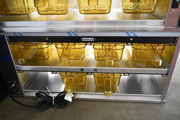 BRAND NEW! DukeRFHU-24-208H2 Stainless Steel Commercial Countertop Dedicated Holding Bin w/ 6 Poly Bins. 208-240 Volts, 1 Phase.  - Image 7 of 8