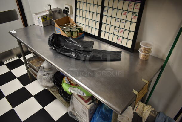 Stainless Steel Commercial Table w/ Under Shelf. Does Not Include Contents. (kitchen #2) - Image 3 of 6