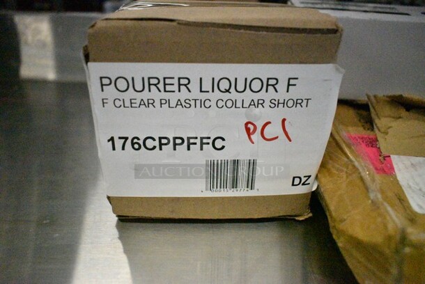 3 BRAND NEW SCRATCH AND DENT! Various Items Including 176CPPFFC Choice Short Free Flow Clear Liquor Pourer with Collar - 12/Pack, 26720301 Acopa 4 3/4" Steak Knife with Jumbo Black Bakelite Handle - 12/Pack, 8" Cast Iron Unit. 3 Times Your Bid!  - Image 3 of 5