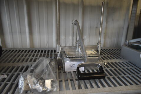 Metal Commercial Countertop Chopper w/ Bag of Broken Leg Pieces