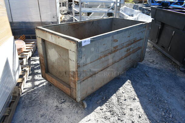 Metal and Wood Pattern Bin on Commercial Casters. - Image 2 of 4