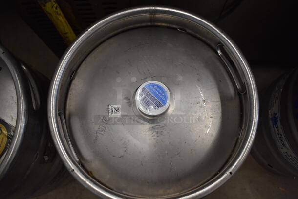 2 Metal 1/2 Size Barrel Kegs. 15.5x15.5x24. 2 Times Your Bid! - Image 4 of 5