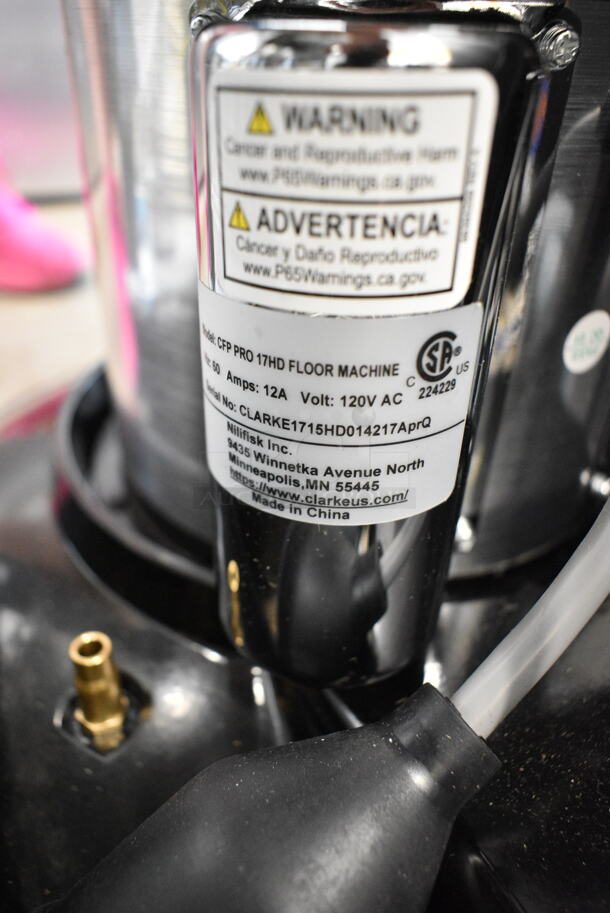 BRAND NEW SCRATCH AND DENT! Clarke CFP PRO 17HD 17" Single Speed Rotary Floor Machine. Just The Base. 120 Volts, 1 Phase. Cannot Test Due To Missing Power Cord - Image 4 of 5