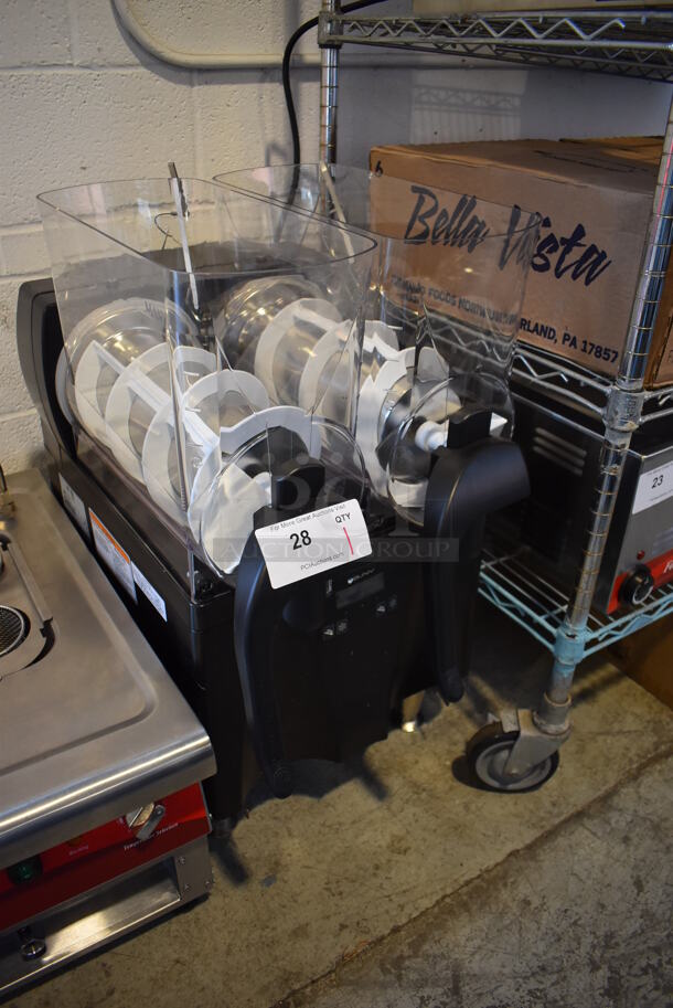 BRAND NEW SCRATCH AND DENT! 2022 Bunn ULTRA NX Stainless Steel Commercial Countertop 2 Hopper Slushie Machine. Missing Lids and Drip Tray. 120 Volts, 1 Phase. 16x24x30. Tested and Working! - Image 2 of 6