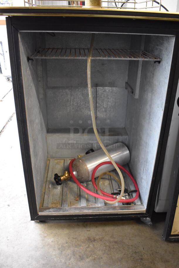 Beer Meister 50-V Metal Commercial Direct Draw Kegerator w/ Beer Tower. 115 Volts, 1 Phase. 23x27x60. Tested and Powers On But Temps at 53 Degrees - Image 5 of 6