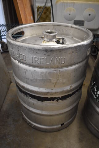 Metal 1/2 Size Barrel Keg. 15.5x15.5x20