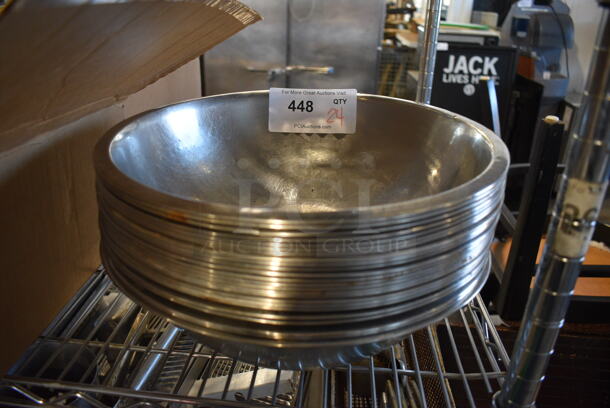 24 Metal Bowls. 13.5x13.5x4. 24 Times Your Bid!