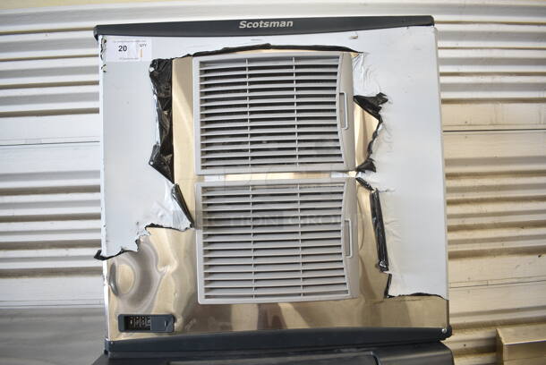 LIKE NEW! 2022 Scotsman C1030SA-32F Stainless Steel Commercial Ice Head on 2022 Scotsman B530S Stainless Steel 536 lb. Ice Bin. 208/230 Volts, 1 Phase.  - Image 3 of 10