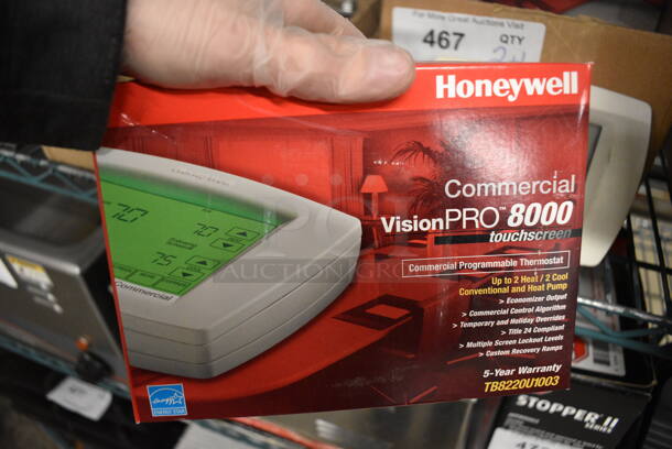 3 Honeywell Commercial Vision Pro 8000 Touchscreen Thermostats; 2 BRAND NEW. 6x1x4.5. 3 Times Your Bid! - Image 2 of 3