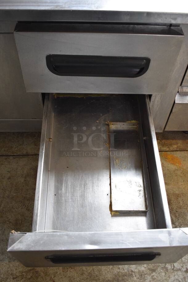 2014 Leader Model LB48 S/C Stainless Steel Commercial 2 Drawer Chef Base on Commercial Casters. 115 Volts, 1 Phase. 40x32x26. Tested and Powers On But Temps at 50 Degrees - Image 4 of 6