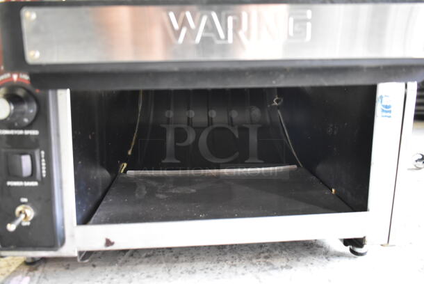 Waring CTS1000 Stainless Steel Commercial Countertop Electric Powered Conveyor Oven Toaster. 120 Volts, 1 Phase. Tested and Gets Hot But Conveyor Belt Does Not Move - Image 5 of 7