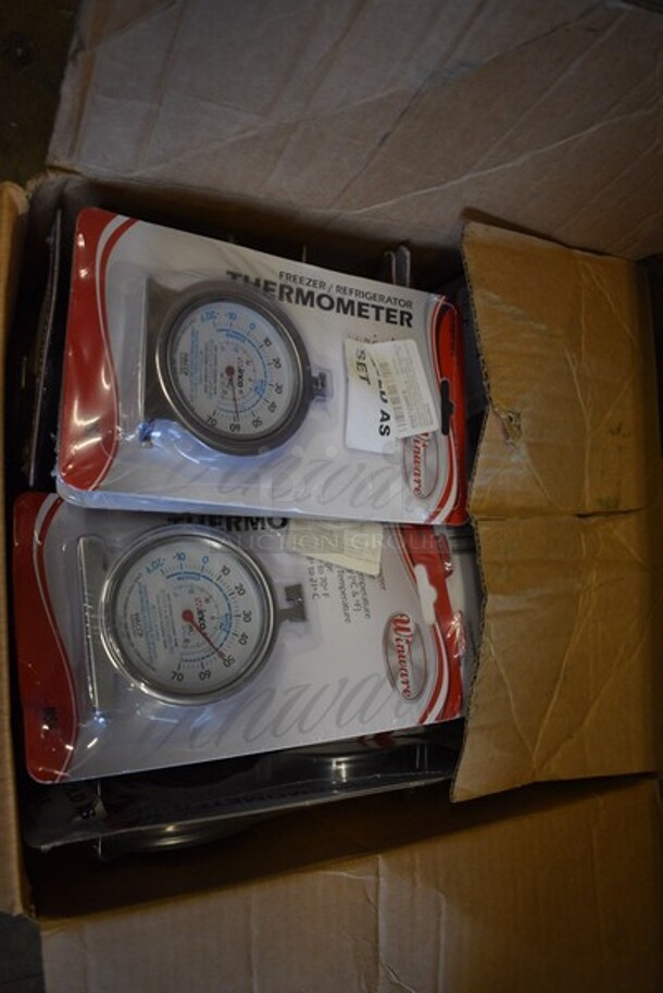 22 BRAND NEW! Winware Set of 1 Oven Thermometer and 1 Freezer/ Refrigerator Thermometer. 3.25x1.5x3.25. 22 Times Your Bid!  - Image 3 of 3