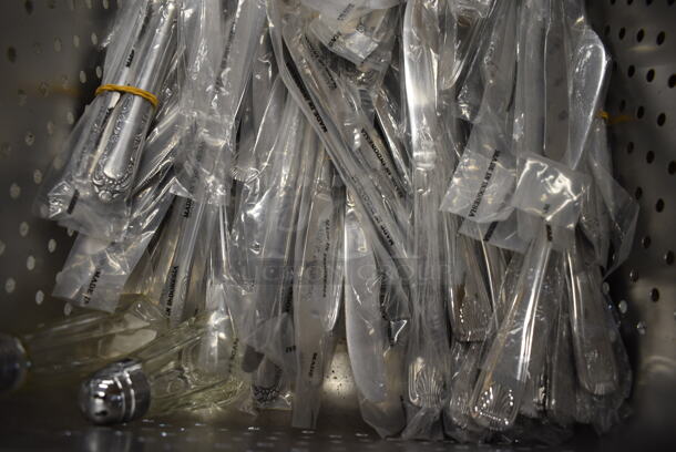 ALL ONE MONEY! Lot of BRAND NEW! Knives in Stainless Steel Perforated Full Size Drop In Bin. 1/1x6 - Image 4 of 5