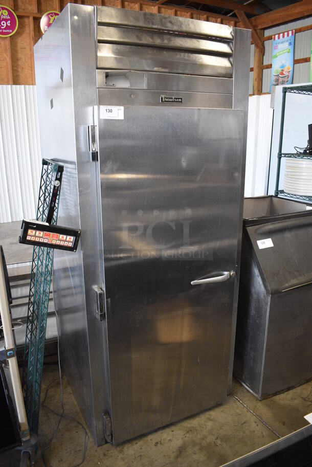 Traulsen Stainless Steel Commercial Single Door Roll In Rack Cooler. 36x34x83.5. Tested and Does Not Power On