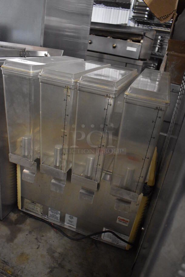 Crathco E47-4 Stainless Steel Commercial Countertop 4 Hopper Refrigerated Beverage Machine. 115 Volts, 1 Phase. 20x16x25. Tested and Does Not Power On - Image 2 of 6