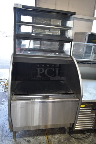 Structural Concepts Oasis C3Z3667 Black 36 1/2" Horizontal Air Curtain Display Case with Dry Top Display. 120 Volts, 1 Phase. Tested and Working!
