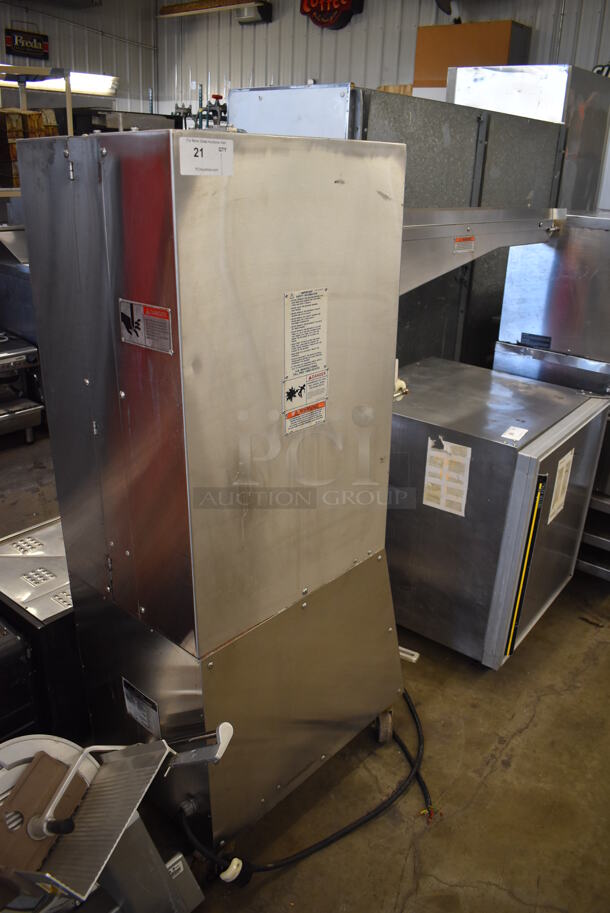 Adamatic RK2100 Stainless Steel Commercial Floor Style Electric Powered Bagel Dough Divider Former on Commercial Casters. 208 Volts, 3 Phase. 9x23x61 - Image 6 of 8