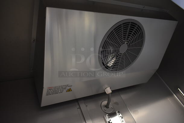 BRAND NEW SCRATCH AND DENT! 2023 KoolMore RIR-2D-GD Stainless Steel Commercial 2 Door Reach In Cooler Merchandiser w/ Poly Coated Racks. 115 Volts, 1 Phase. Tested and Working! - Image 7 of 8
