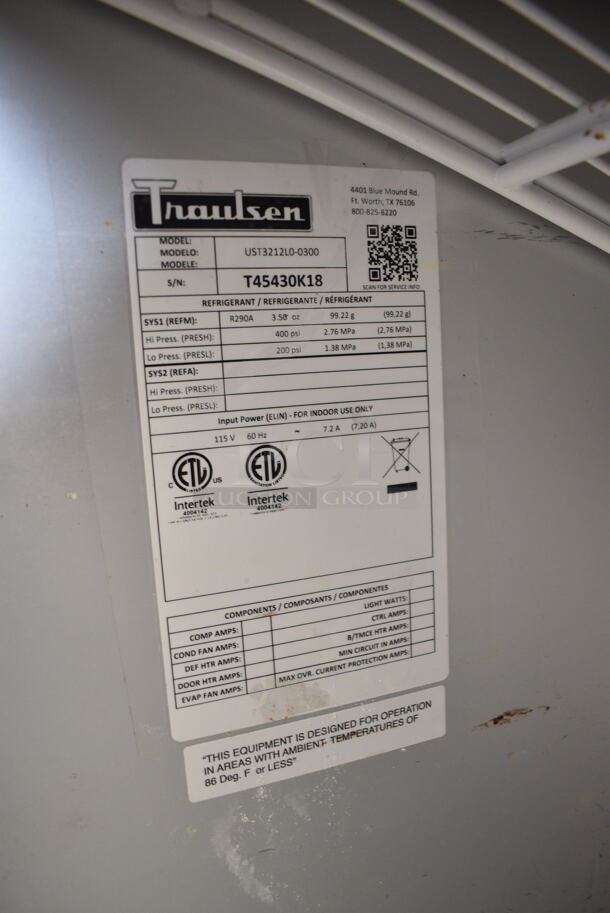 2018 Traulsen UST3212L0-0300 Stainless Steel Commercial Prep Table Cooler on Commercial Casters. 115 Volts, 1 Phase. Tested and Working! - Image 6 of 6