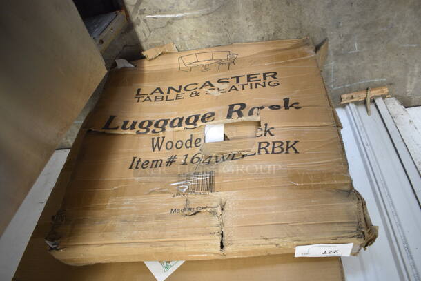 BRAND NEW SCRATCH AND DENT! Lancaster Table & Seating 164WDLRBK Luggage Rack - Image 2 of 3
