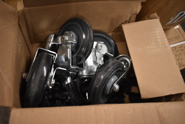 Box of 4 BRAND NEW SCRATCH AND DENT! Commercial Casters.  - Image 1 of 2
