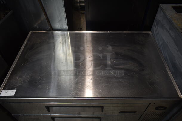 Turbo Air Stainless Steel Commercial 2 Drawer Chef Base on Commercial Casters. Tested and Working!
 - Image 2 of 4