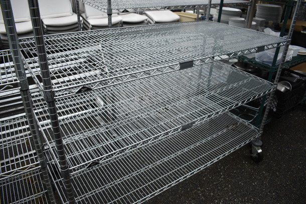 Metro Chrome Finish 5 Tier Shelving Unit on Commercial Casters. BUYER MUST DISMANTLE. PCI CANNOT DISMANTLE FOR SHIPPING. PLEASE CONSIDER FREIGHT CHARGES. 60x30x80 - Image 3 of 5