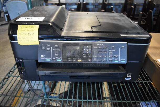 Epson C441A WF-7510 Countertop Scanner Copier Printer Fax Machine. 22x19x12 - Image 1 of 6